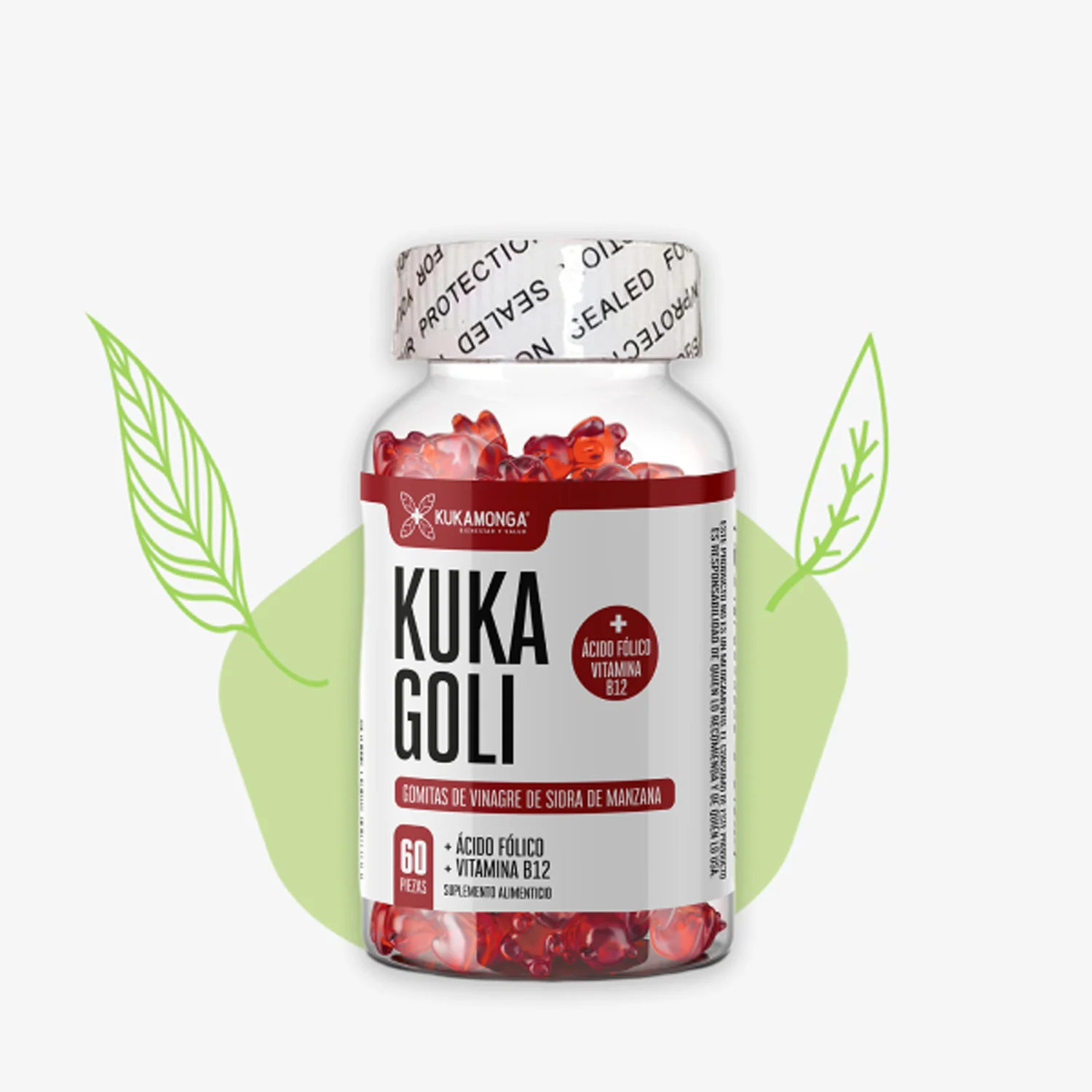 Kuka Goli Vinagre De Manzana- 60 Gomitas