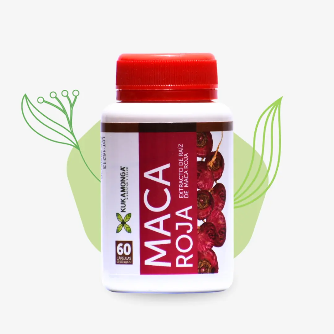 Maca Roja 60 cápsulas – KUKAMONGA